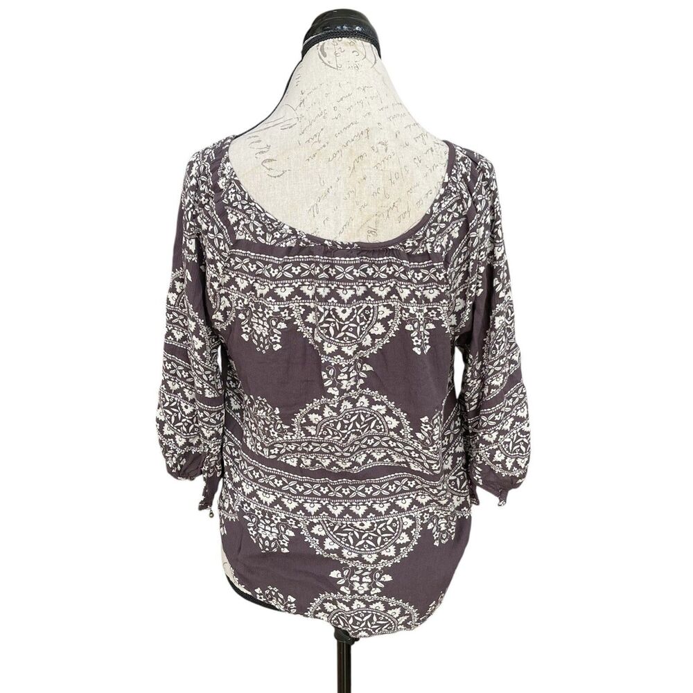 Forever 21 Women's Blouse Sz Small Bohemian Hippie Festival Gypsy Inspired Indie - Picture 2 of 13